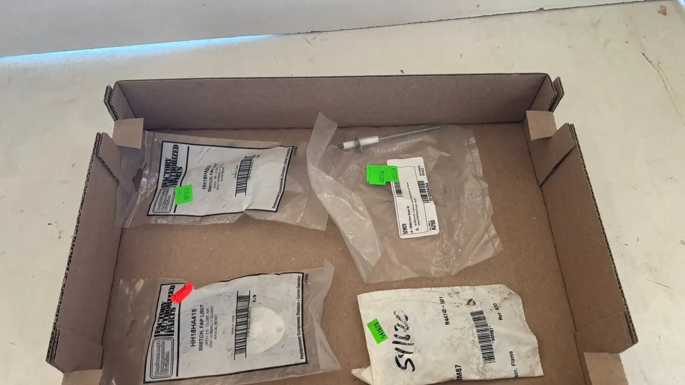 (2) Flame Sensors (2) Factory Authorized Parts, Limit Switches