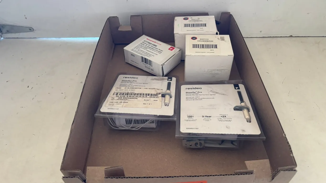 Honeywell Sensor, (2) Switches, (2) Resideo Hot Surface Igniter