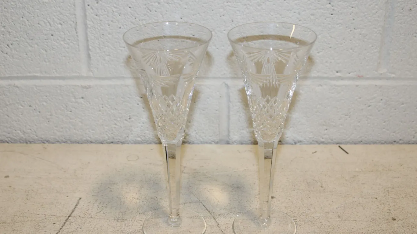 Waterford Millenium Crystal Toasting Flutes