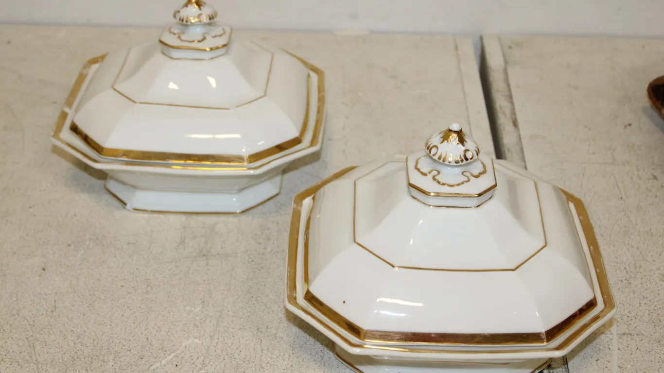 Gold Trim Serving Dishes