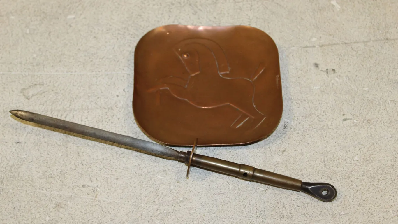 Copper Plate & French Model 1886 Lebel Bayonet