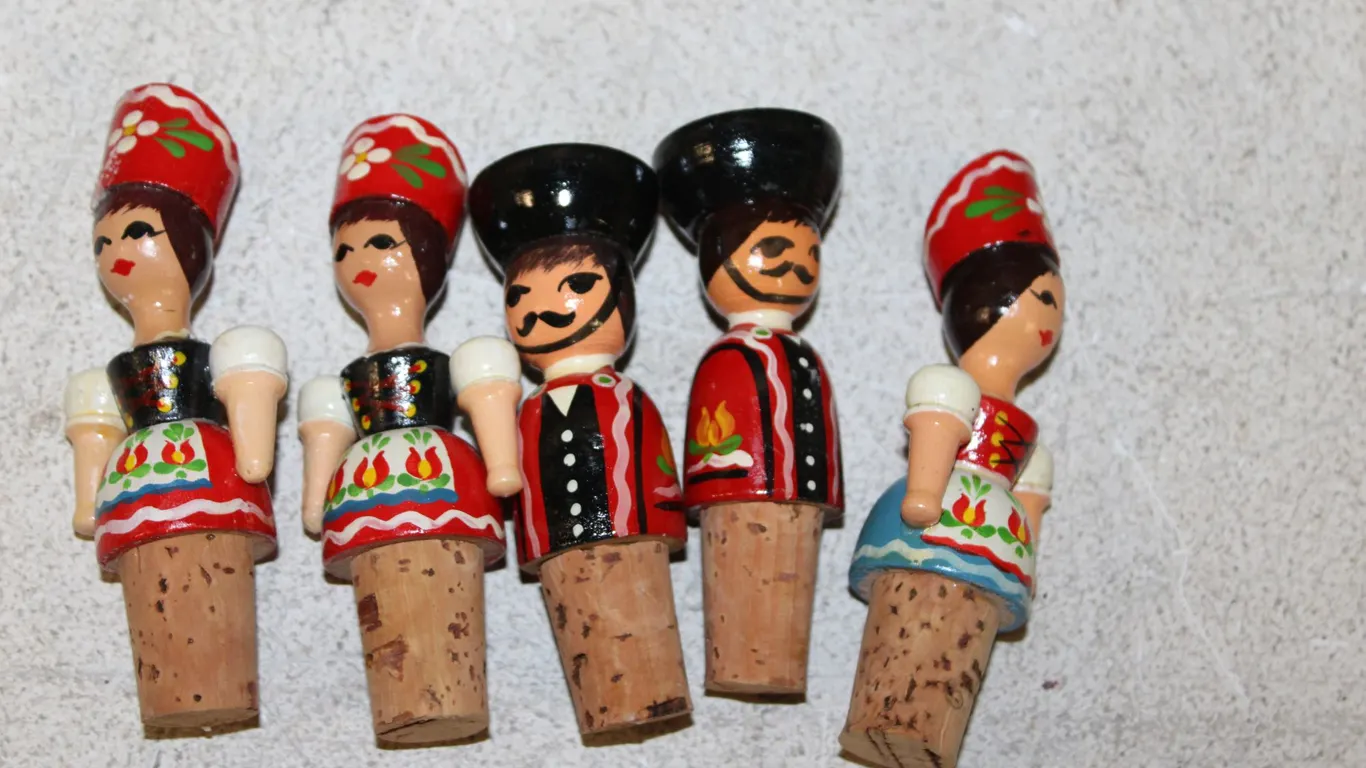 Folk Art Cork Stoppers