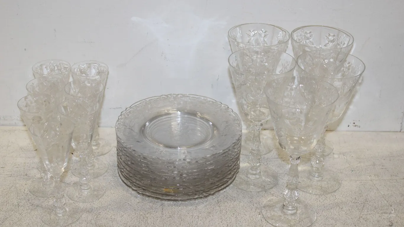 Crystal Stemware & Plates