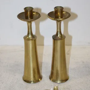 Brass Candlesticks & Whale