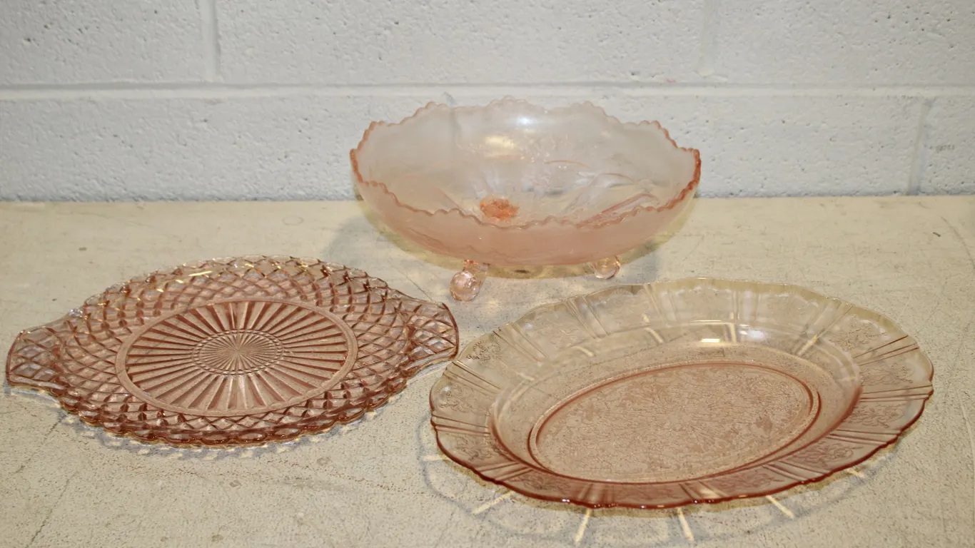 Rose Depression Glass Serveware