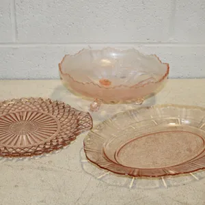 Rose Depression Glass Serveware
