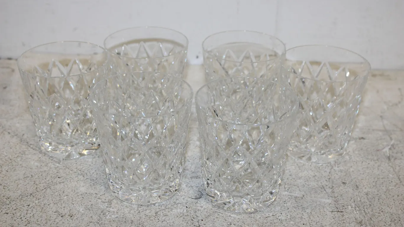Waterford Tyrone Crystal Double Old Fashioned Tumblers