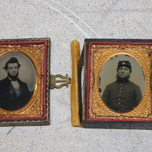 Antique Civil War Era Daguerreotype Portrait Photographs