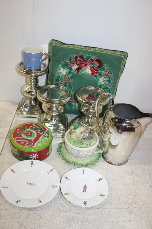 China, Metalware & Pillow