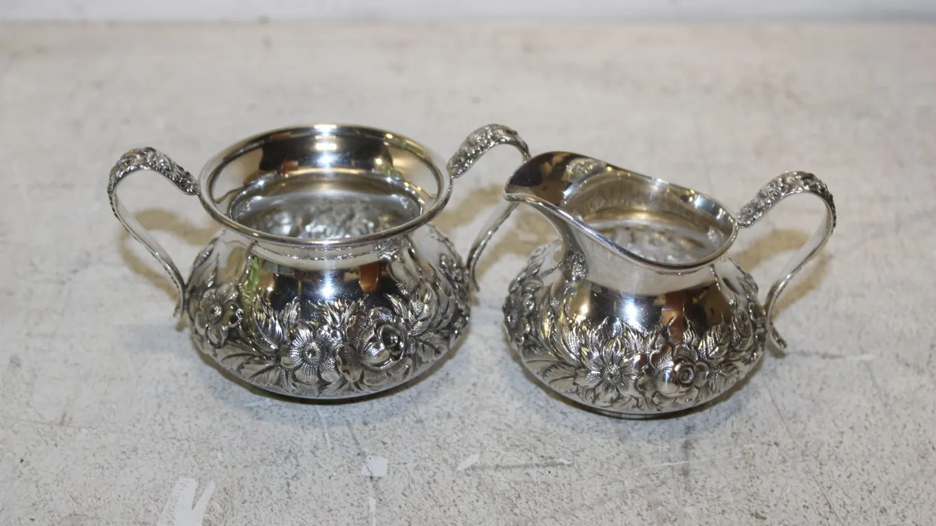 Sterling Silver Creamer & Sugar