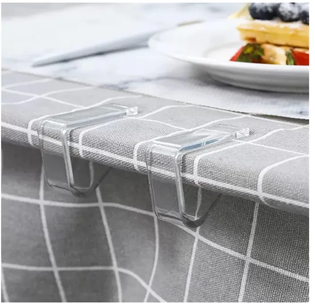 Transparent Tablecloth Clips - Invisible plastic clip windproof clip fixed. New