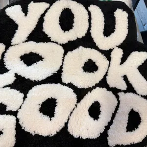 You Look Good Bath Rug Fun Black - Cool Rug for Bedroom 25x21 - New