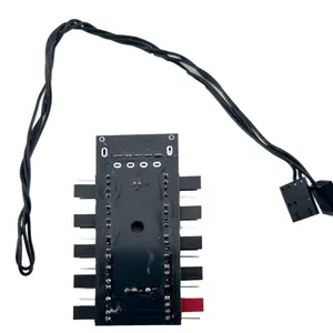 1-Pack 10 Way 4Pin PWM PC Fan Hub with Cable Computer Cooling Fan Extender