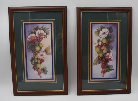 Set of 2 Vintage Framed Prints by Artist Dorothy Mullins Home Interior Item