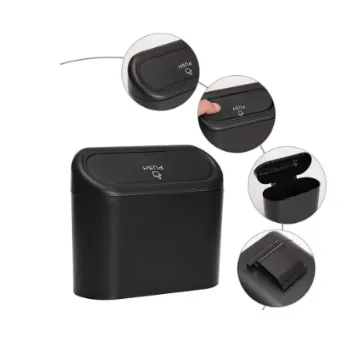 Car Trash Can with Leak-Proof Lid, Car Door Hanging Storage Box & Organizer,