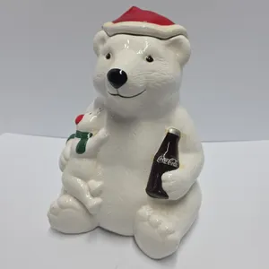 Coca-Cola Polar Bear Ceramic Cookie Jar