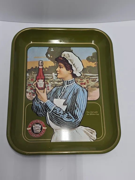 Heinz Girl With the White Cap Advertising Tray