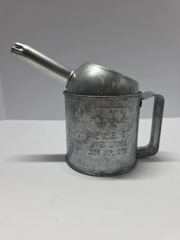 Vintage Galvanized Metal Oil Can