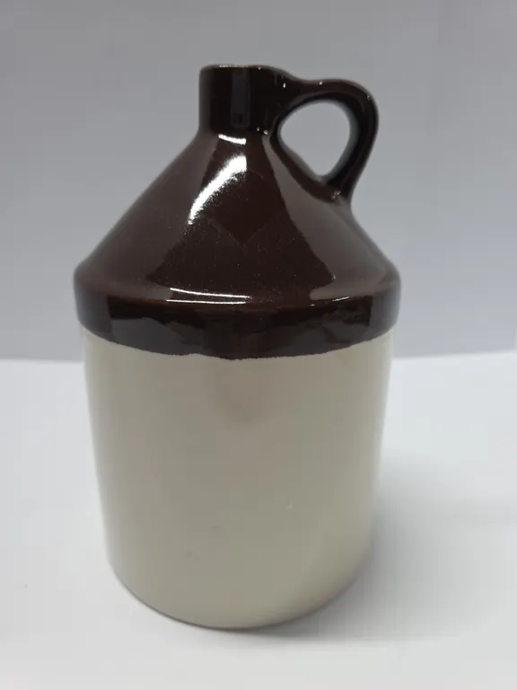 Brown & Cream Stoneware Jug Ohio Stoneware USA Zanesville