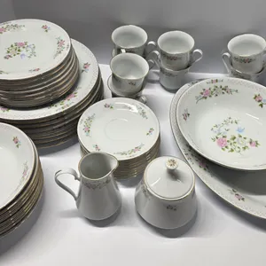 Crown Ming Floral China Dinnerware & Tea Set