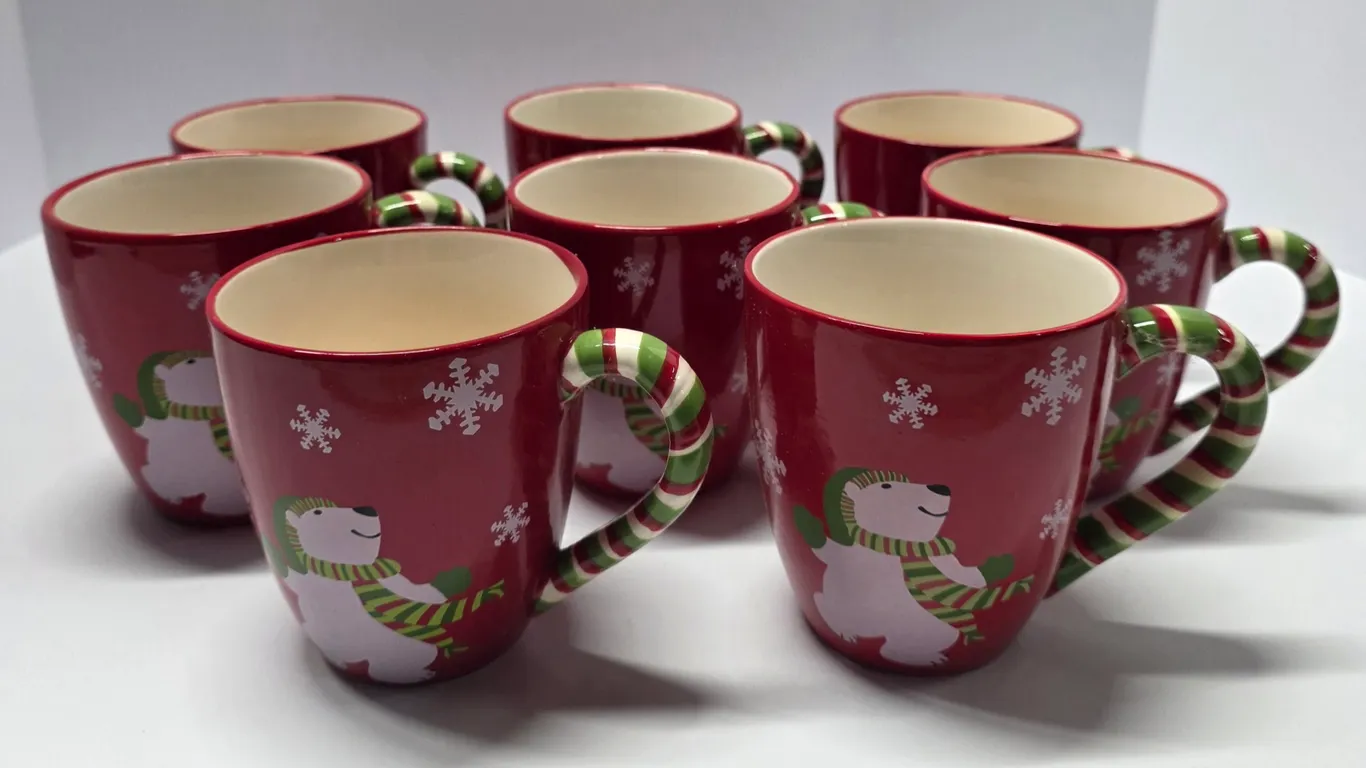 Christmas Snowman Mugs - Set of 8