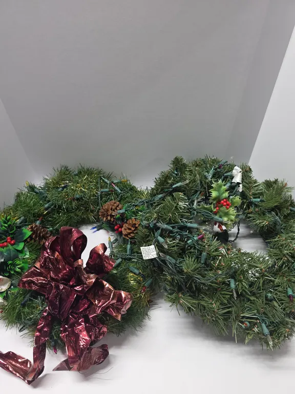 Artificial Christmas Greenery & Poinsettia Decor