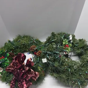 Artificial Christmas Greenery & Poinsettia Decor
