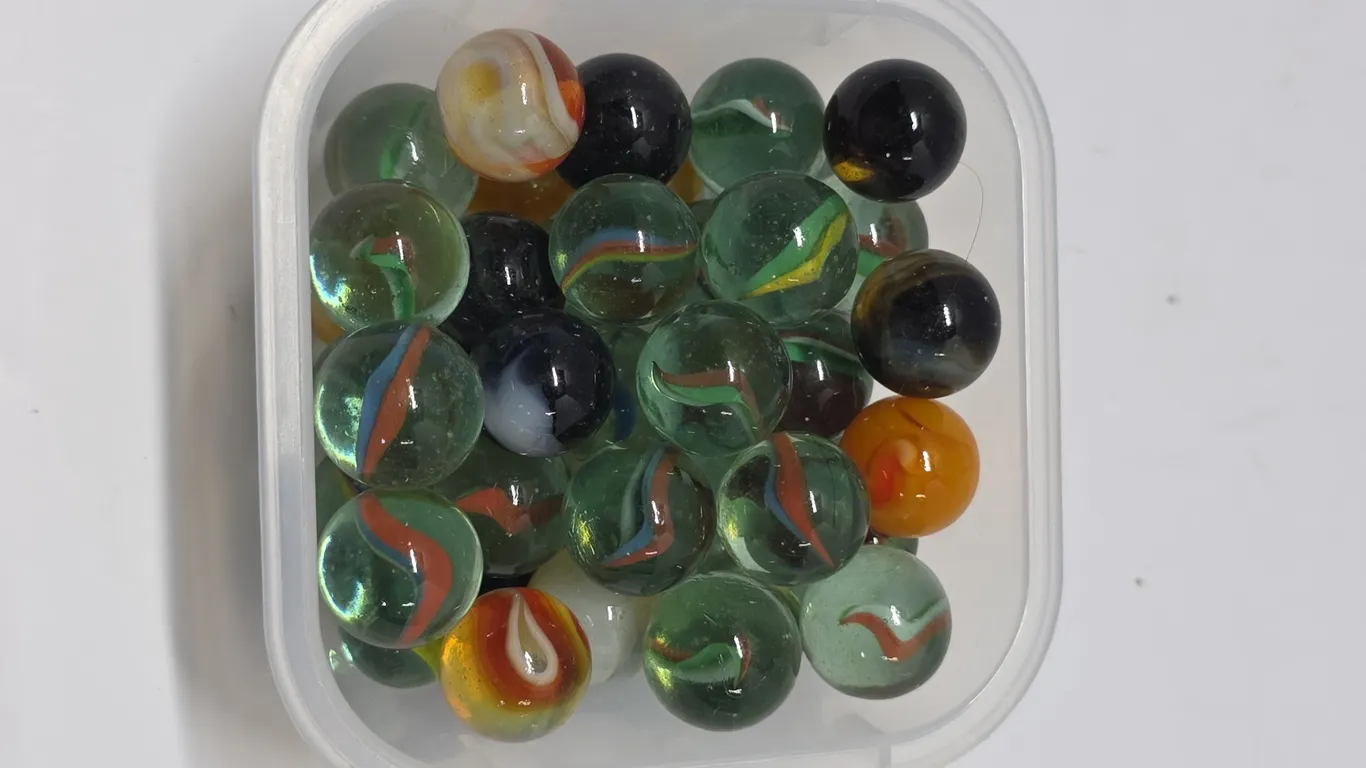 Assorted Vintage Glass Marbles