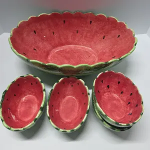 Watermelon Serving Bowl & Dishes Set
