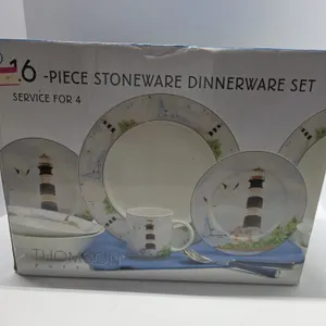 Lighthouse Stoneware Dinnerware Set in Box