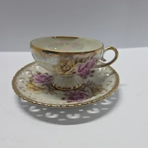Decorative Floral Teacup & Saucer