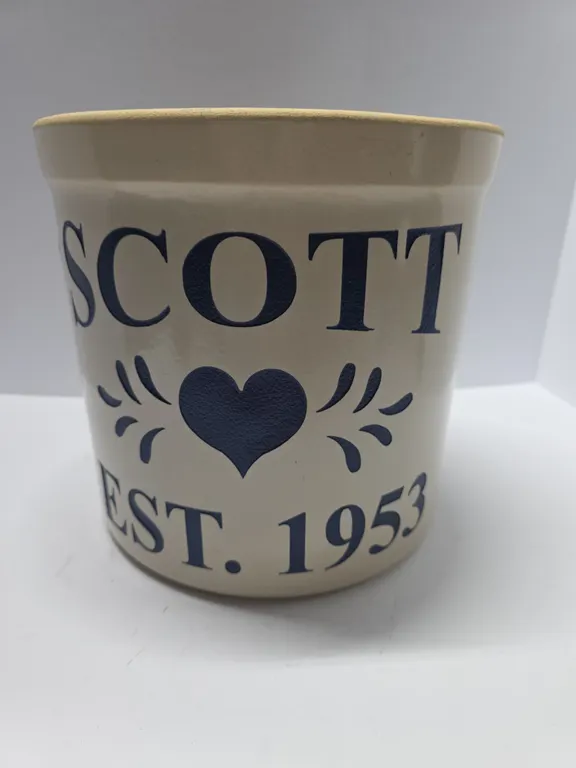 Personalized Scott Est. 1953 Crock