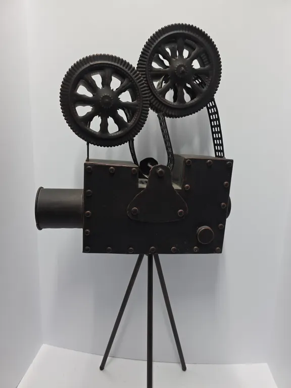 Large Metal Black Decorative Film Projector / Movie Camera Display