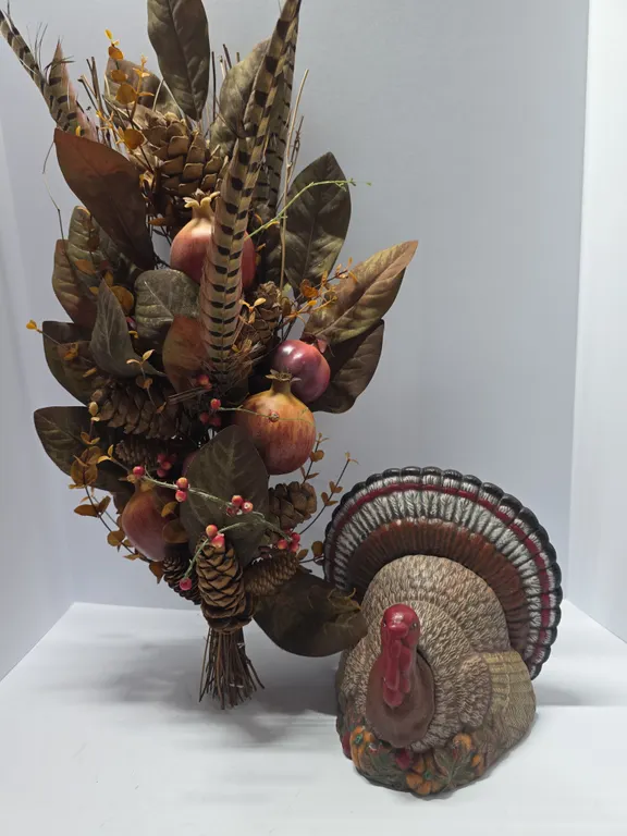 Turkey & Fall Floral Decor