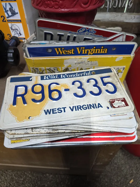 Assorted Vintage License Plates