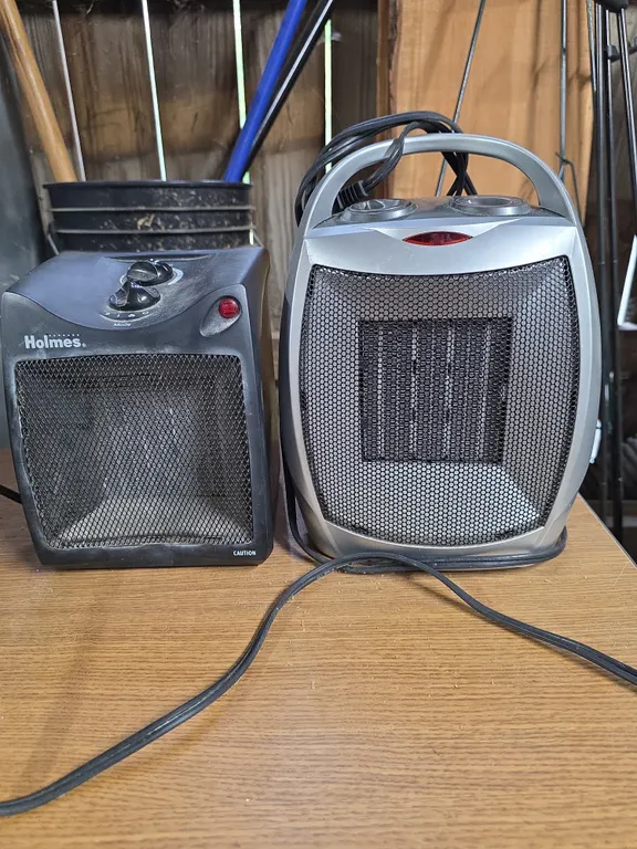 Working Portable Electric Space Heaters - Pair