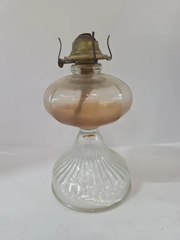 Beautiful Vintage Glass Oil Lamp