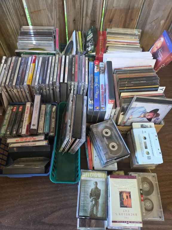Assorted CDs, Cassettes & Media Lot