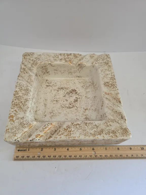 Large Decorative Square Ashtray