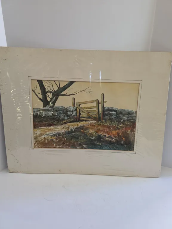 Matted Rural Landscape Art Print