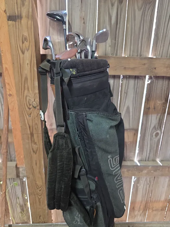 Golf Bag with Assorted Clubs