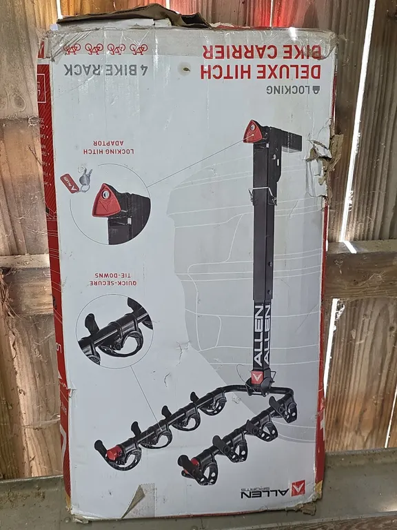 Deluxe Hitch-Mount Bike Carrier in Box