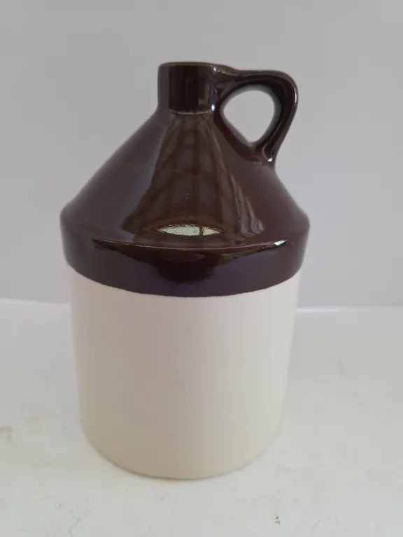 Ohio Stoneware Zanesville USA Brown & Cream Stoneware Jug