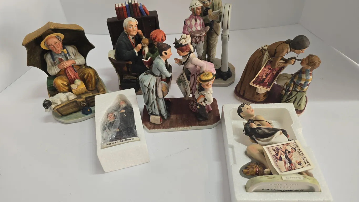 Norman Rockwell Porcelain Figurines Assorted Figurines & Decorative Collectibles Lot