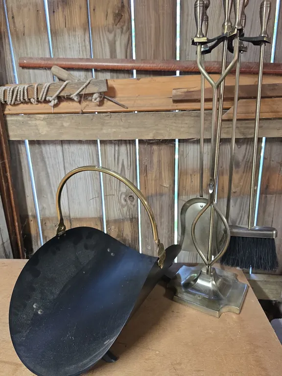 Fireplace Tools & Metal Firewood Holder