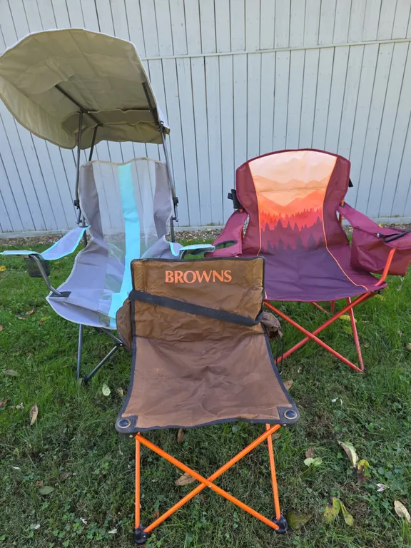3 Folding Camping Chairs