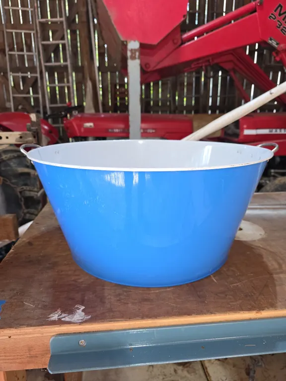 Large Blue Metal Tub