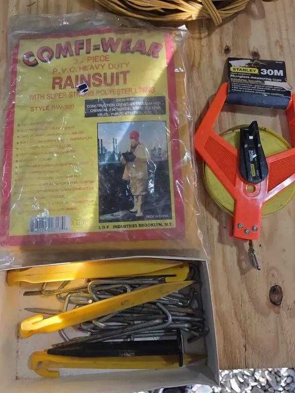 Rain Suit & Hand Tools Lot