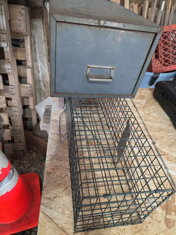 Metal Storage Cabinet & Live Animal Trap