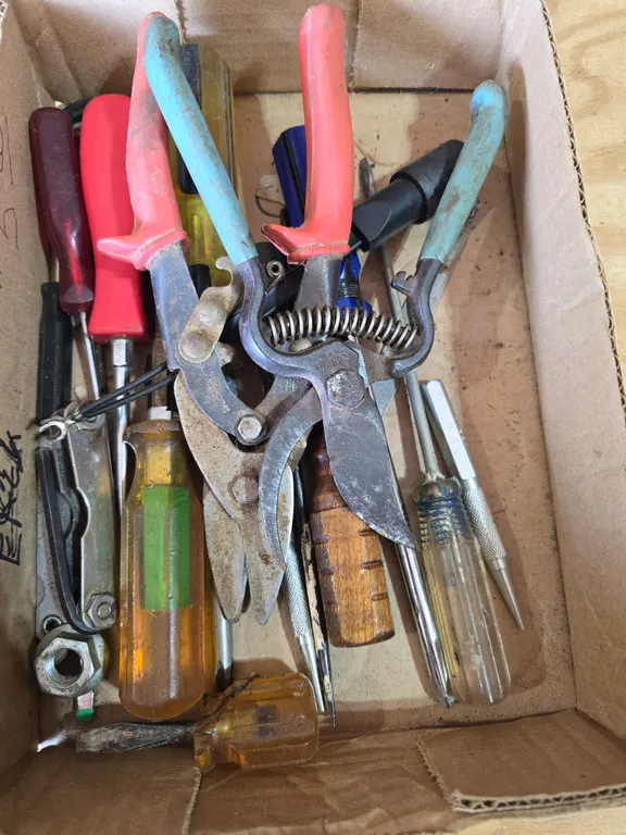 Assorted Pliers, Screwdrivers & Hand Tools
